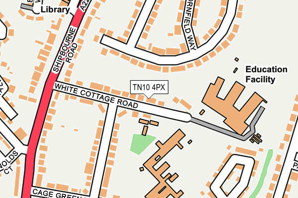 TN10 4PX map - OS OpenMap – Local (Ordnance Survey)