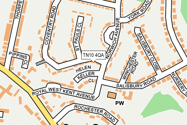 TN10 4QA map - OS OpenMap – Local (Ordnance Survey)