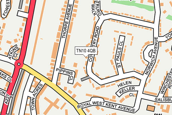 TN10 4QB map - OS OpenMap – Local (Ordnance Survey)