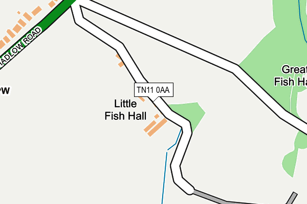 TN11 0AA map - OS OpenMap – Local (Ordnance Survey)