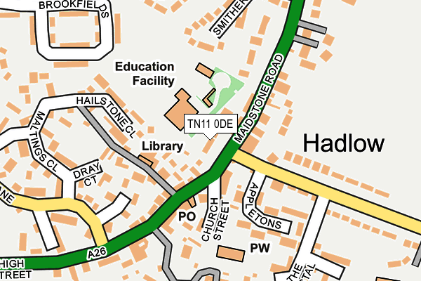 TN11 0DE map - OS OpenMap – Local (Ordnance Survey)