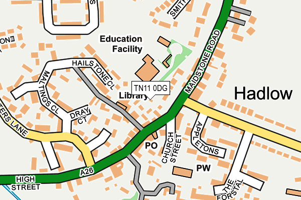 TN11 0DG map - OS OpenMap – Local (Ordnance Survey)