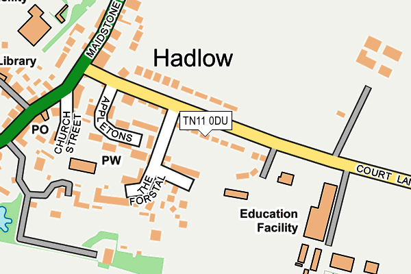 TN11 0DU map - OS OpenMap – Local (Ordnance Survey)