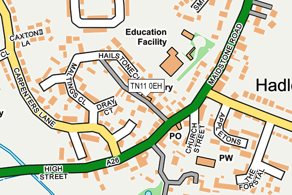 TN11 0EH map - OS OpenMap – Local (Ordnance Survey)