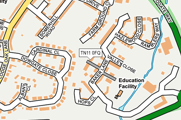TN11 0FQ map - OS OpenMap – Local (Ordnance Survey)