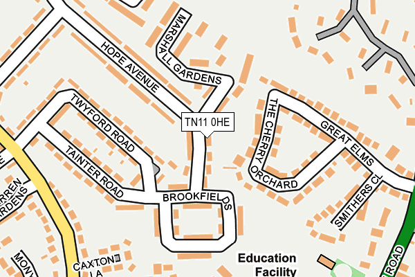 TN11 0HE map - OS OpenMap – Local (Ordnance Survey)
