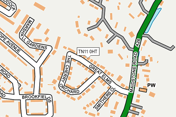 TN11 0HT map - OS OpenMap – Local (Ordnance Survey)