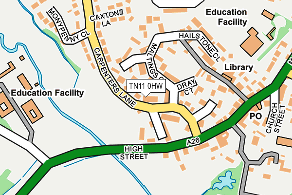 TN11 0HW map - OS OpenMap – Local (Ordnance Survey)