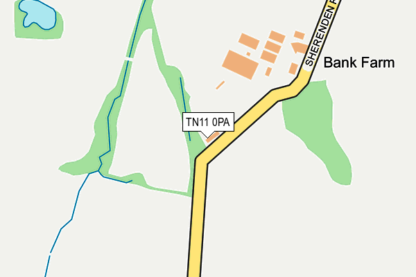 TN11 0PA map - OS OpenMap – Local (Ordnance Survey)