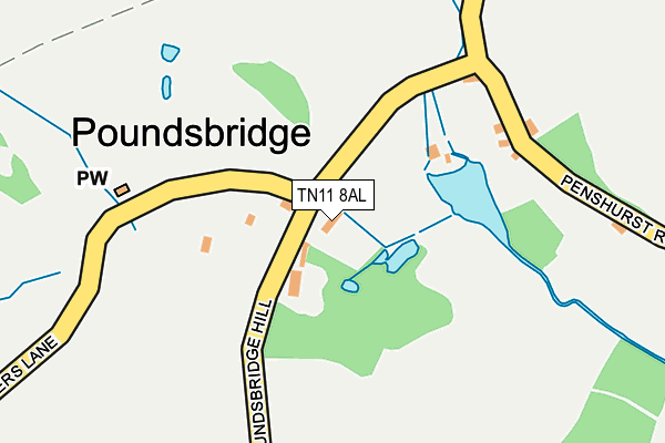 TN11 8AL map - OS OpenMap – Local (Ordnance Survey)