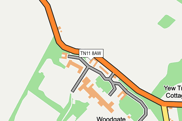 TN11 8AW map - OS OpenMap – Local (Ordnance Survey)