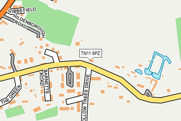 TN11 8PZ map - OS OpenMap – Local (Ordnance Survey)