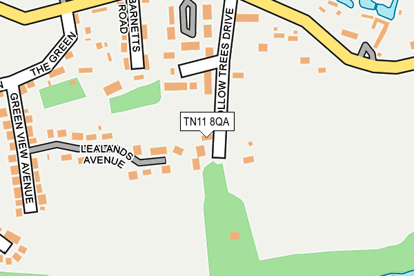 TN11 8QA map - OS OpenMap – Local (Ordnance Survey)