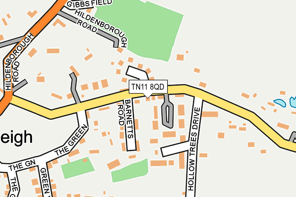TN11 8QD map - OS OpenMap – Local (Ordnance Survey)