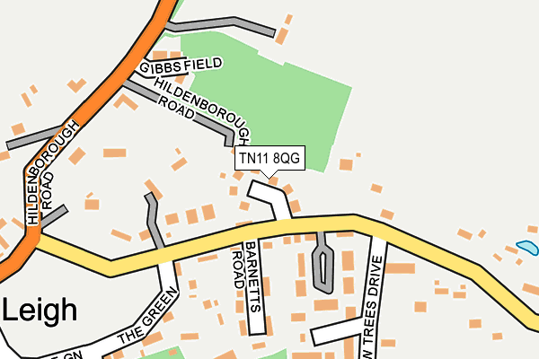 TN11 8QG map - OS OpenMap – Local (Ordnance Survey)