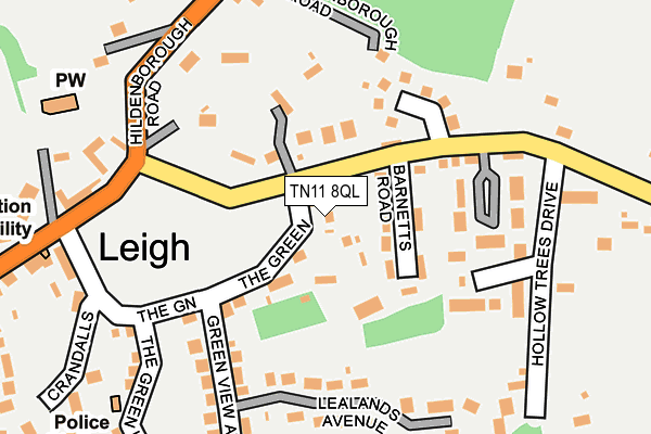 TN11 8QL map - OS OpenMap – Local (Ordnance Survey)