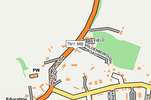 TN11 8RE map - OS OpenMap – Local (Ordnance Survey)