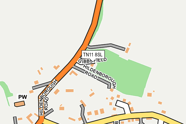 TN11 8SL map - OS OpenMap – Local (Ordnance Survey)