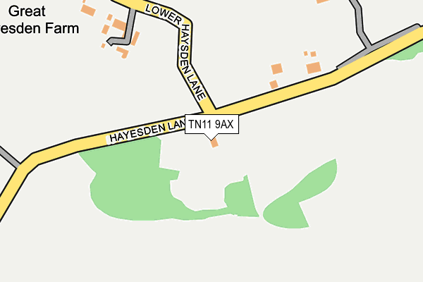 TN11 9AX map - OS OpenMap – Local (Ordnance Survey)