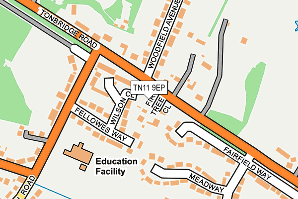 TN11 9EP map - OS OpenMap – Local (Ordnance Survey)