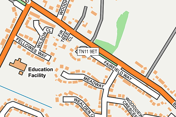 TN11 9ET map - OS OpenMap – Local (Ordnance Survey)