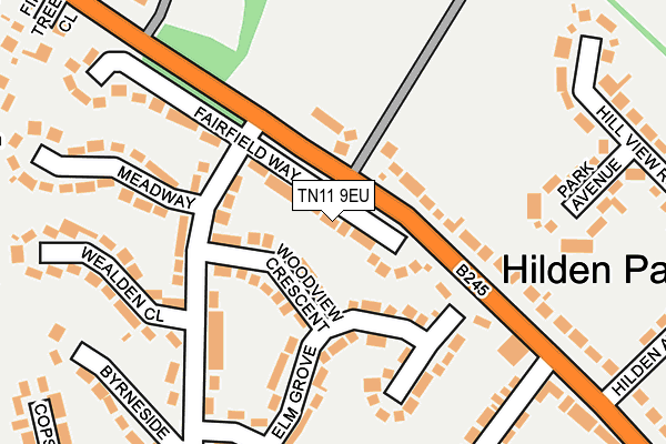 TN11 9EU map - OS OpenMap – Local (Ordnance Survey)