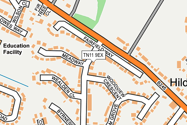 TN11 9EX map - OS OpenMap – Local (Ordnance Survey)