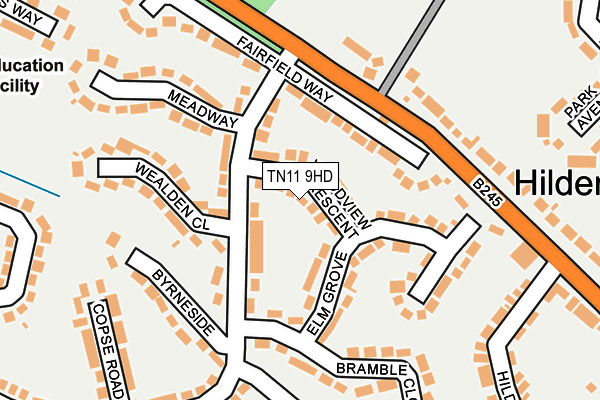 TN11 9HD map - OS OpenMap – Local (Ordnance Survey)