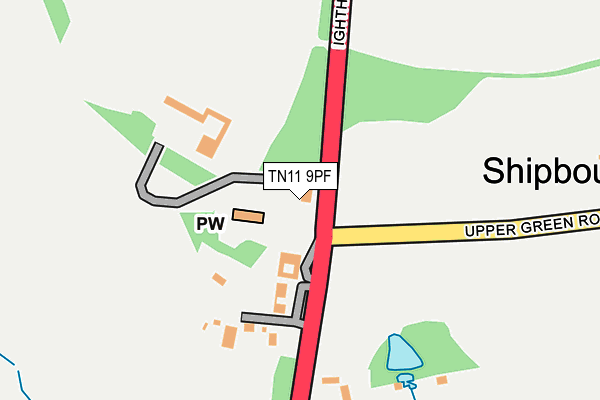 TN11 9PF map - OS OpenMap – Local (Ordnance Survey)