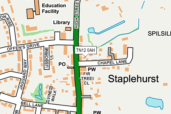 TN12 0AH map - OS OpenMap – Local (Ordnance Survey)