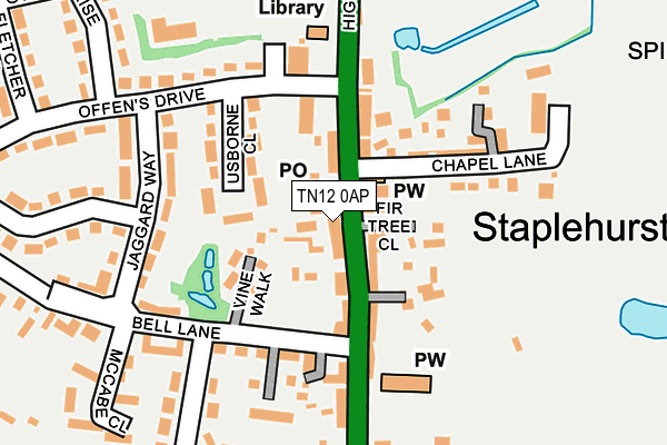 TN12 0AP map - OS OpenMap – Local (Ordnance Survey)
