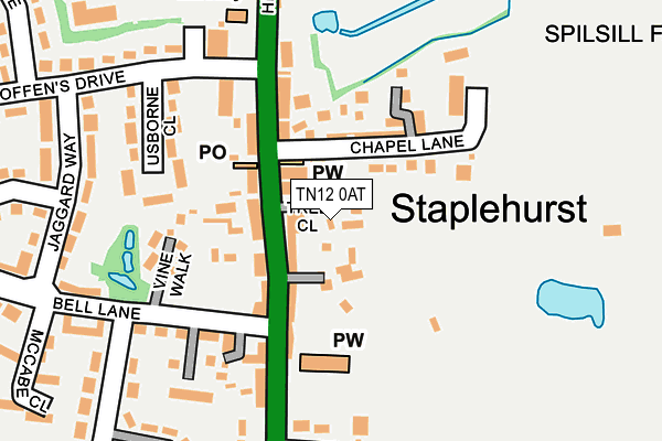 TN12 0AT map - OS OpenMap – Local (Ordnance Survey)