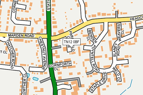 TN12 0BF map - OS OpenMap – Local (Ordnance Survey)