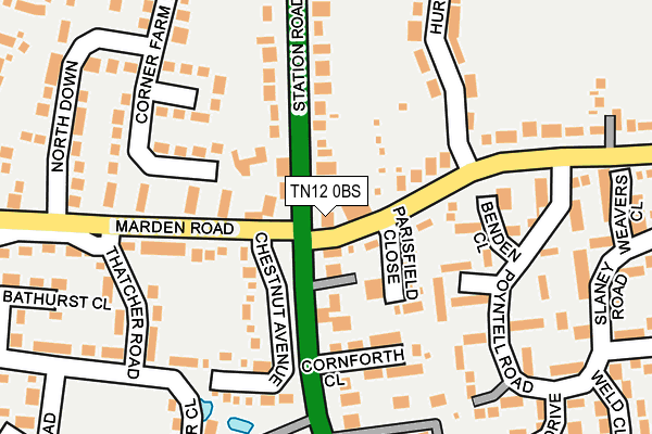 TN12 0BS map - OS OpenMap – Local (Ordnance Survey)