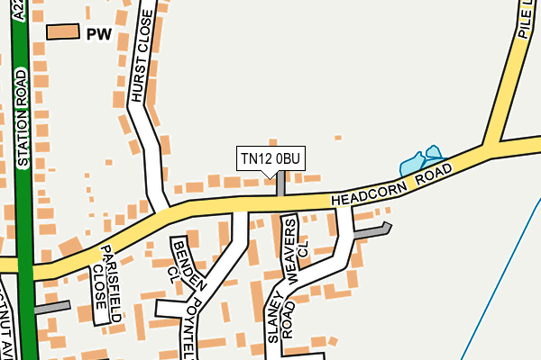 TN12 0BU map - OS OpenMap – Local (Ordnance Survey)