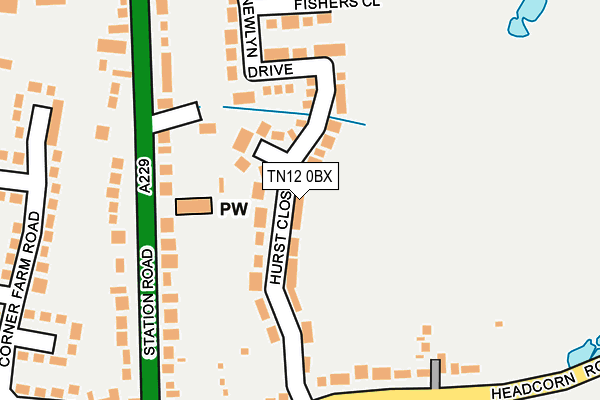 TN12 0BX map - OS OpenMap – Local (Ordnance Survey)