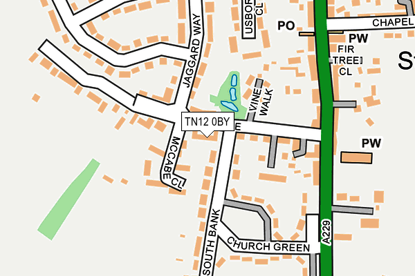 TN12 0BY map - OS OpenMap – Local (Ordnance Survey)