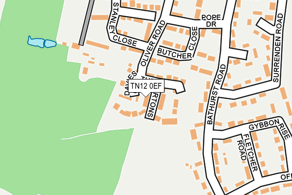 TN12 0EF map - OS OpenMap – Local (Ordnance Survey)