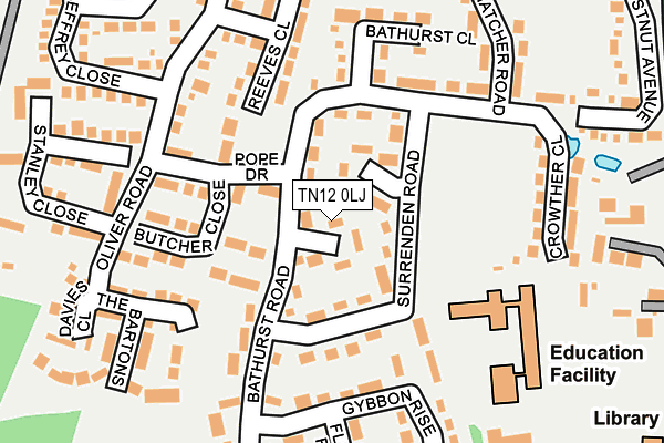 TN12 0LJ map - OS OpenMap – Local (Ordnance Survey)