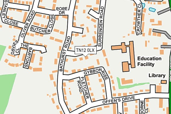 TN12 0LX map - OS OpenMap – Local (Ordnance Survey)