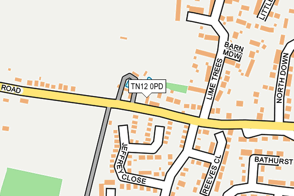 TN12 0PD map - OS OpenMap – Local (Ordnance Survey)