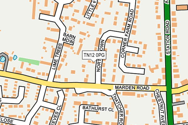 TN12 0PG map - OS OpenMap – Local (Ordnance Survey)