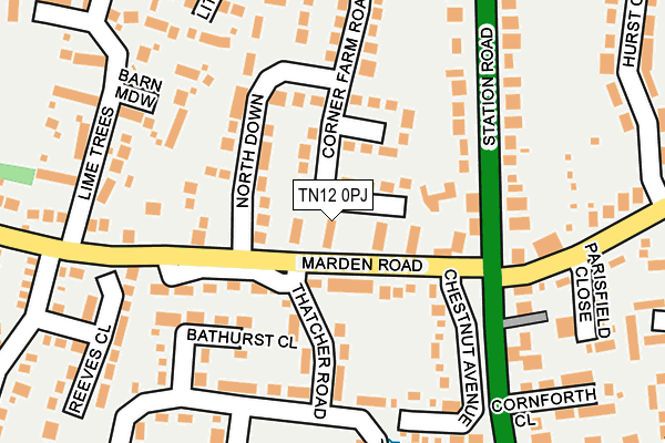 TN12 0PJ map - OS OpenMap – Local (Ordnance Survey)
