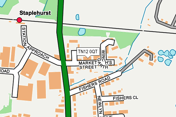 TN12 0QT map - OS OpenMap – Local (Ordnance Survey)