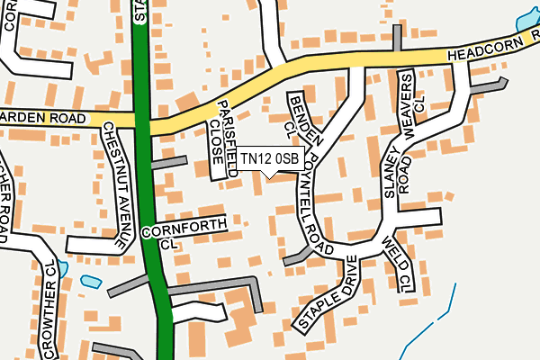 TN12 0SB map - OS OpenMap – Local (Ordnance Survey)