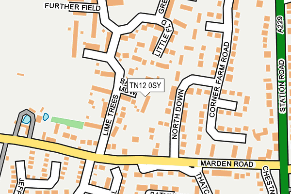 TN12 0SY map - OS OpenMap – Local (Ordnance Survey)