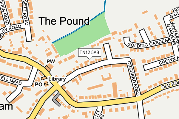 TN12 5AB map - OS OpenMap – Local (Ordnance Survey)