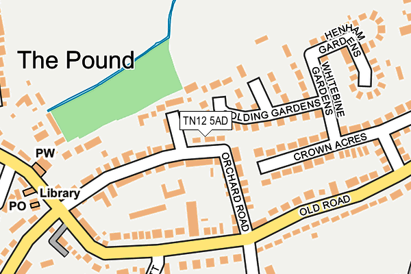 TN12 5AD map - OS OpenMap – Local (Ordnance Survey)