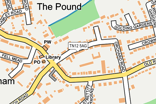 TN12 5AG map - OS OpenMap – Local (Ordnance Survey)