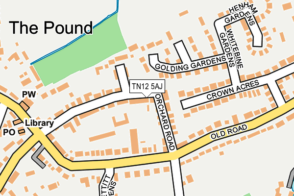 TN12 5AJ map - OS OpenMap – Local (Ordnance Survey)